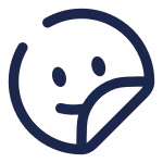 Sticker Smile Circle SVG Icon